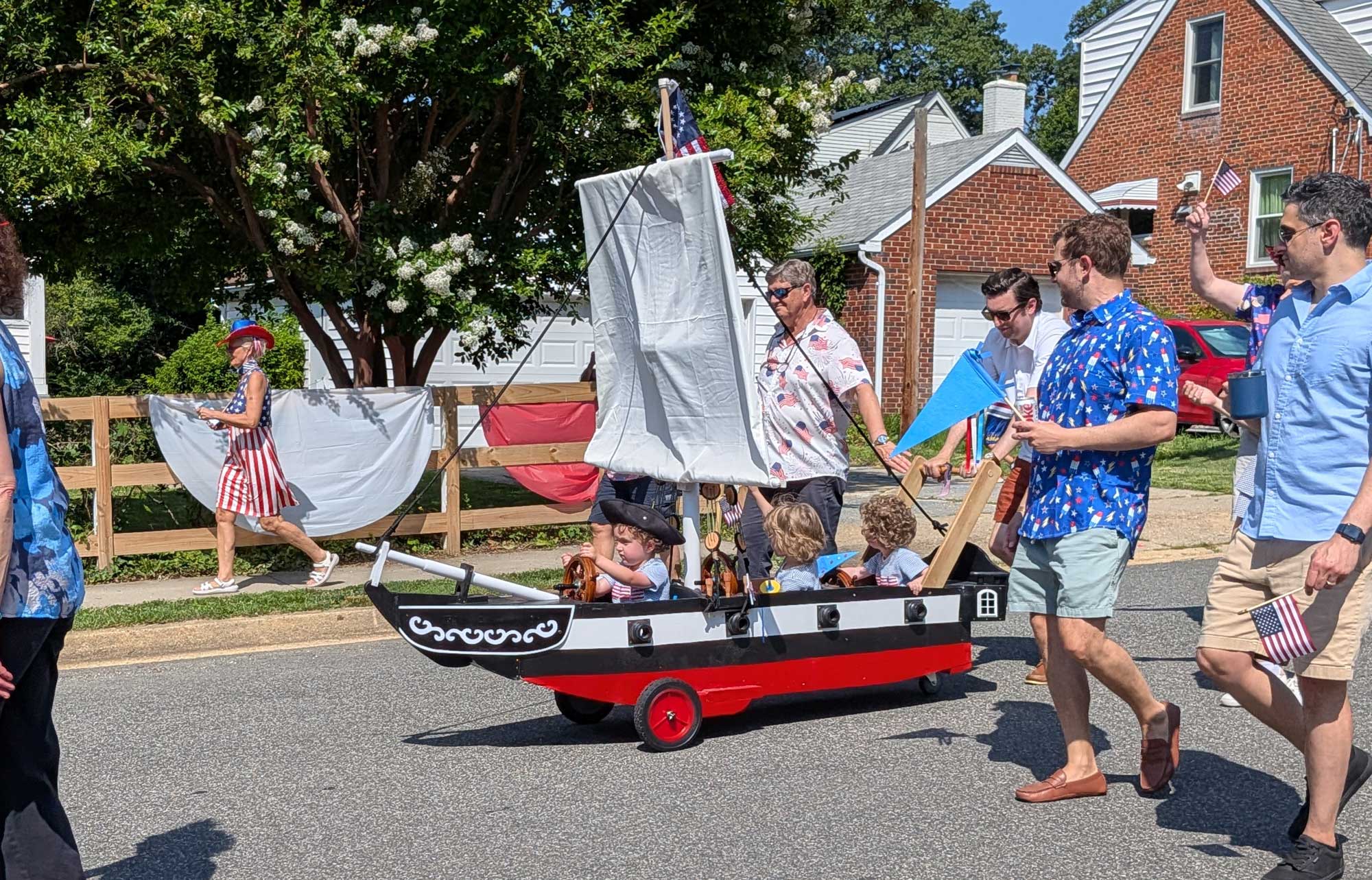Float: Washington Crossing the Delaware